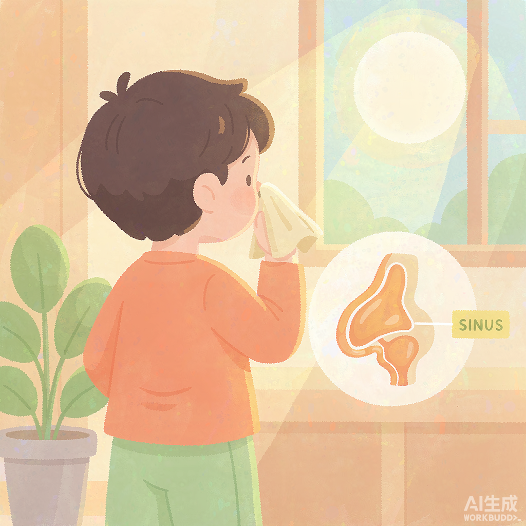 孩子黄鼻涕反复一个月，先分清是感冒还是鼻窦炎
